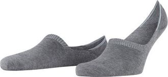 Falke Step Cotton High Cut No Show Socks in Light Grey Melange at Nordstrom, Size Medium