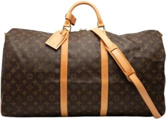 Louis Vuitton Pre-owned Weekend Bags, female, Brown, Size: ONE SIZE Pre-owned Fabric Travel Bag