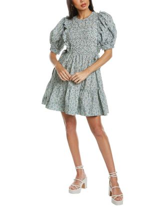 Sea NY Ida Print Smocked Dress
