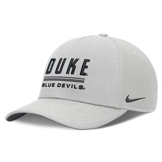 Nike Duke Sideline Practice Rise Nike Mens Dri-FIT College Adjustable Hat in Grey | NC060BBDU-RKB