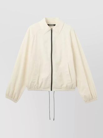 Jacquemus zip up windbreaker jacket drawstring hem
