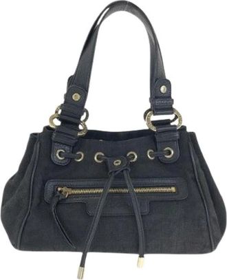 Bulgari Borsa Pre-owned in Tela e Pelle Logo Mania - - Pre-owned - Donna - Nero - ONE SIZE