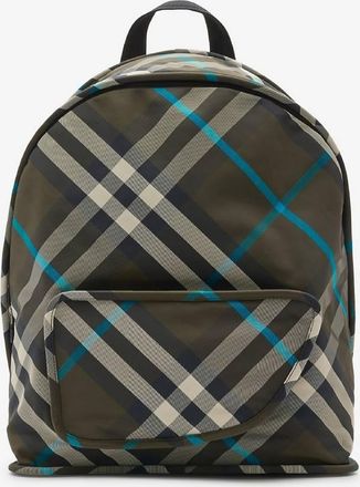Burberry Shield Checked Zipped Backpack