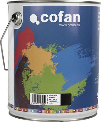 cofan Esmalte Sint&eacute;tico (4 L) Negro Mate, Esmalte Sint&eacute;tico Al Disolvente Disponible En Una Amplia Gama De Colores Y Tonalidades Fabricado A Base De Resinas