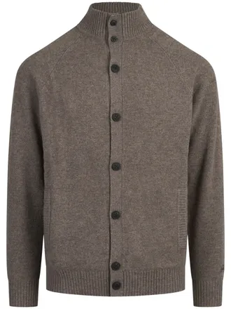 MC2 Saint Barth Crew-Neck Button-Down High Ribbed Collar Wool Sweater