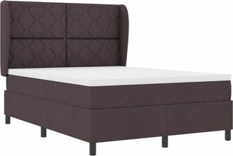 vidaXL Vidaxl - Cama Tipo Box Spring Marr&oacute;n Oscuro 160 X 200 Cm Tela