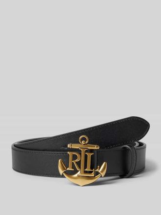 Lauren Ralph Lauren Lederg&uuml;rtel mit Pinschlie&szlig;e Modell 3D ANCHOR in Black, Gr&ouml;&szlig;e XS