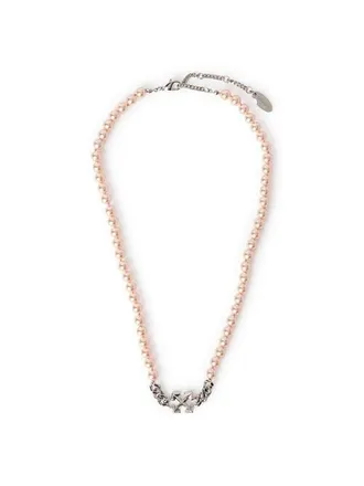 Off-white ARROW PEARL FULL NECKLACE SILVER -SOFT PINK at Nordstrom