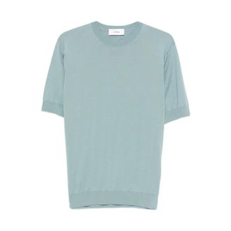 Lardini T-Shirts, male, Blue, Size: XL Crew neck T-shirt