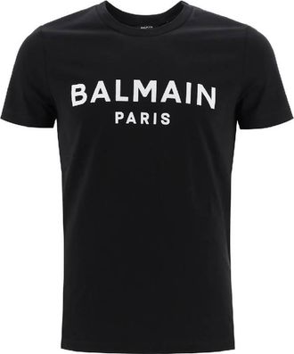Balmain Logo Print Cotton T Shirt, Size Medium