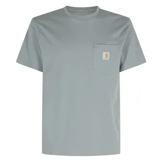 Carhartt Work in Progress Carhartt Wip, T-Shirts, male, Green, Size: M S/S Pocket T-Shirt