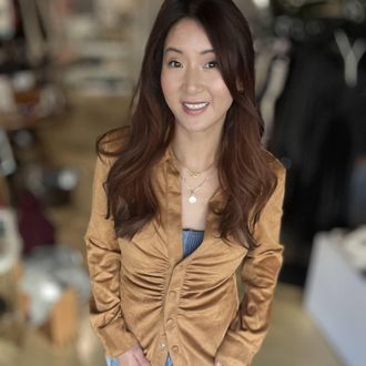 THML Clothing Suede Sonata Long Sleeve Top In Camel