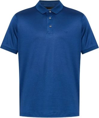 Emporio Armani Blue Regular Fit Logo Polo