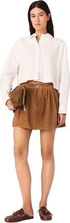 Maje Beaded cropped shirt in White at Nordstrom, Size X-Small