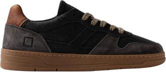 D.A.T.E. Court 2.0 Basic - Heren - Sneakers - Zwart - 47 EU - Katoen - Schoenen