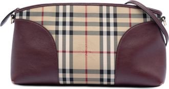 Burberry Tweeded Haymarket Check Gecoate Canvas Chichester Schoudertas (tweedehands)