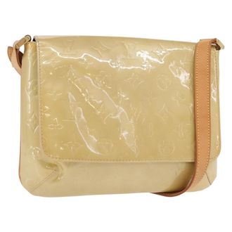 Louis Vuitton Thompson Street Monogram Vernis Beige Patent_Leather Handbag (Pre-Owned)