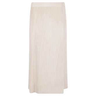 PESERICO Geplooide midi-rok - Dames - Rokken - Beige - Maat: M