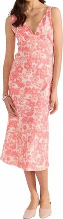 Minkpink Petal Bias Midi Dress In Pink