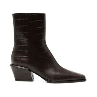 PARIS TEXAS Bettina Enkelboot 50 - Dames - Schoenen - Bruin - Maat: 40 EU Leer