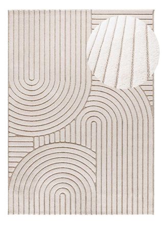 Atticgo Alfombra con relieve escandinava crema 160x230 cm
