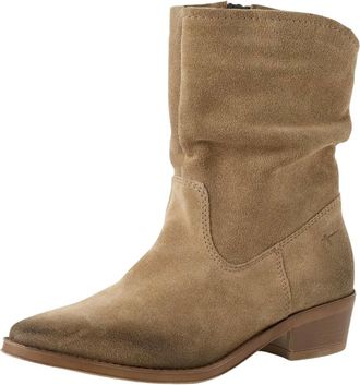 Tamaris Enkellaarsjes - Dames - Schoenen - Beige - Maat: 37 EU Leer
