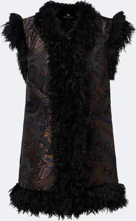 Etro Fringed paisley jacquard vest