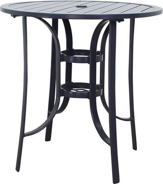 Courtyard Casual Santa Fe Dark Gray Aluminum 36In Round Balcony Height Table