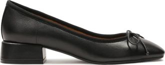 Kazar Lage pompen met een strik - Dames - Pumps - Zwart - 38 EU - Leer - Schoenen