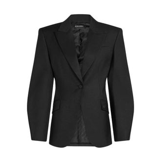Karl Lagerfeld Tailored Blazer met Ritsdetails - Dames - Jassen - Zwart - Maat: XS Wol