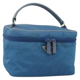 Prada Pre-owned Vintage Nylon Handtas - Dames - Pre-owned - Blauw - Maat: ONE Size Nylon