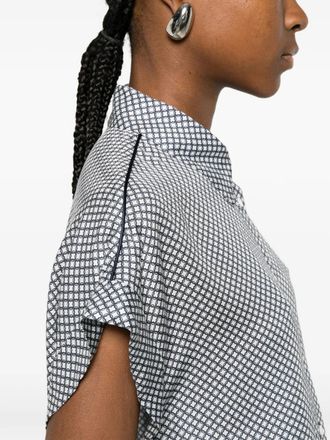 PESERICO Womens Geometric-Print Short-Sleeve Shirt Ss26 W