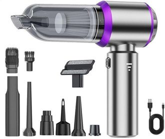 OEM Mini Aspiradora De Mano Inal&aacute;mbrica - 15000 Pa - 3 Velocidades - Plateada