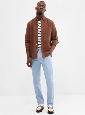 BOSS Mens Textured weft chinos Tapered fit