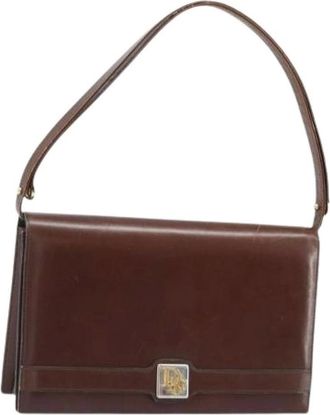 Dior Pre-owned Shoulder Bags, female, Brown, Size: ONE SIZE Pre-owned Vintage Leather Shoulder Bag
