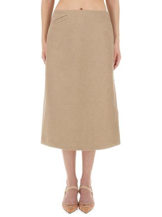 Fendi Waxed Linen Skirt