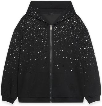 Fiorella Rubino Hoodies - Dames - Vesten met rits - Zwart - M - Katoen - Hoodies & sweatvesten