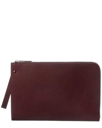 The Row Leather Clutch