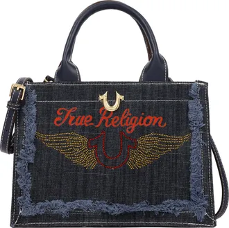 True Religion Denim Moto Frayed Tote Bag