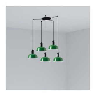 Faro Barcelona Tatawin S Metal 5l Colgante Verde