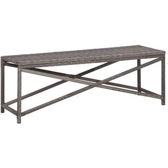 vidaXL Panchina da Giardino 120 cm in Polyrattan Grigio - Vidaxl