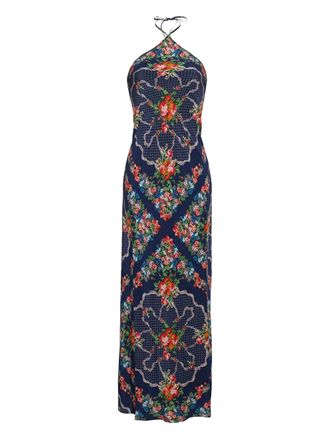 Cara Cara Andes floral-print maxi dress - women - Silk/Polyester - 00 - Blue