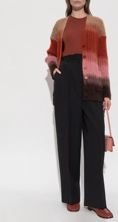 Fendi Top Finished With A Ruffle, Womens, Red