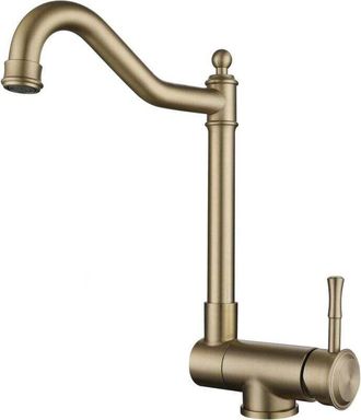 OEM Grifo Mezclador De Cocina Plegable, Grifo De Cocina Con Ca&ntilde;o Giratorio Para Fregadero Junto A La Ventana (oro Cepillado)