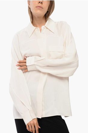 Filippa K Satin Blouse with Breast Pocket size 42