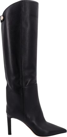 Jimmy Choo London Heeled Boots - Dames - Laarzen met Hak - Zwart - 40 EU - Leer - Schoenen
