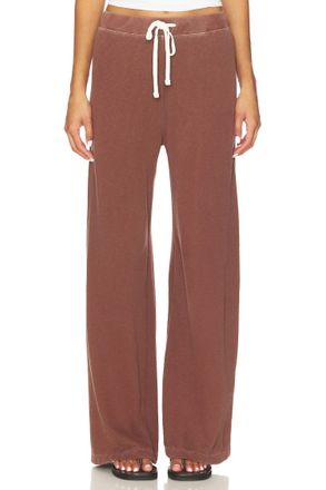 James Perse Wide Leg Tracksuit Sweatpants In Cedar Pigment