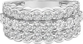 House of Brilliance Haus Of Brilliance Silver 3.01 Ct. Tw. Lab-Grown Diamond Band Ring