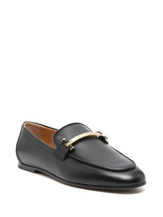 Tod's Leren loafers met metalen band - Zwart