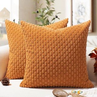 OEM Fundas De Almohada De Pana - Suaves Y Con Buen Soporte - Juego De 2 - 40x40 Cm